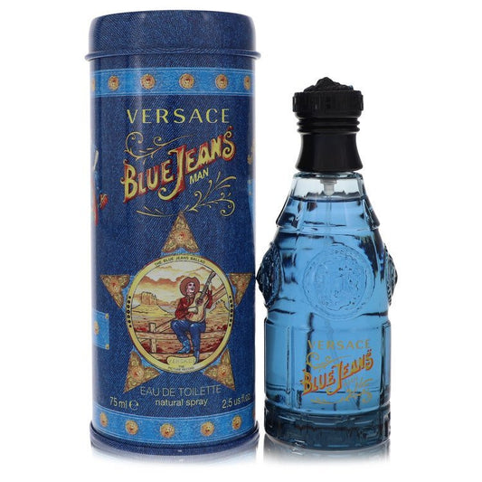 Blue Jeans by Versace Eau De Toilette Spray (New Packaging) 2.5 oz (Men) - Scarvesnthangs