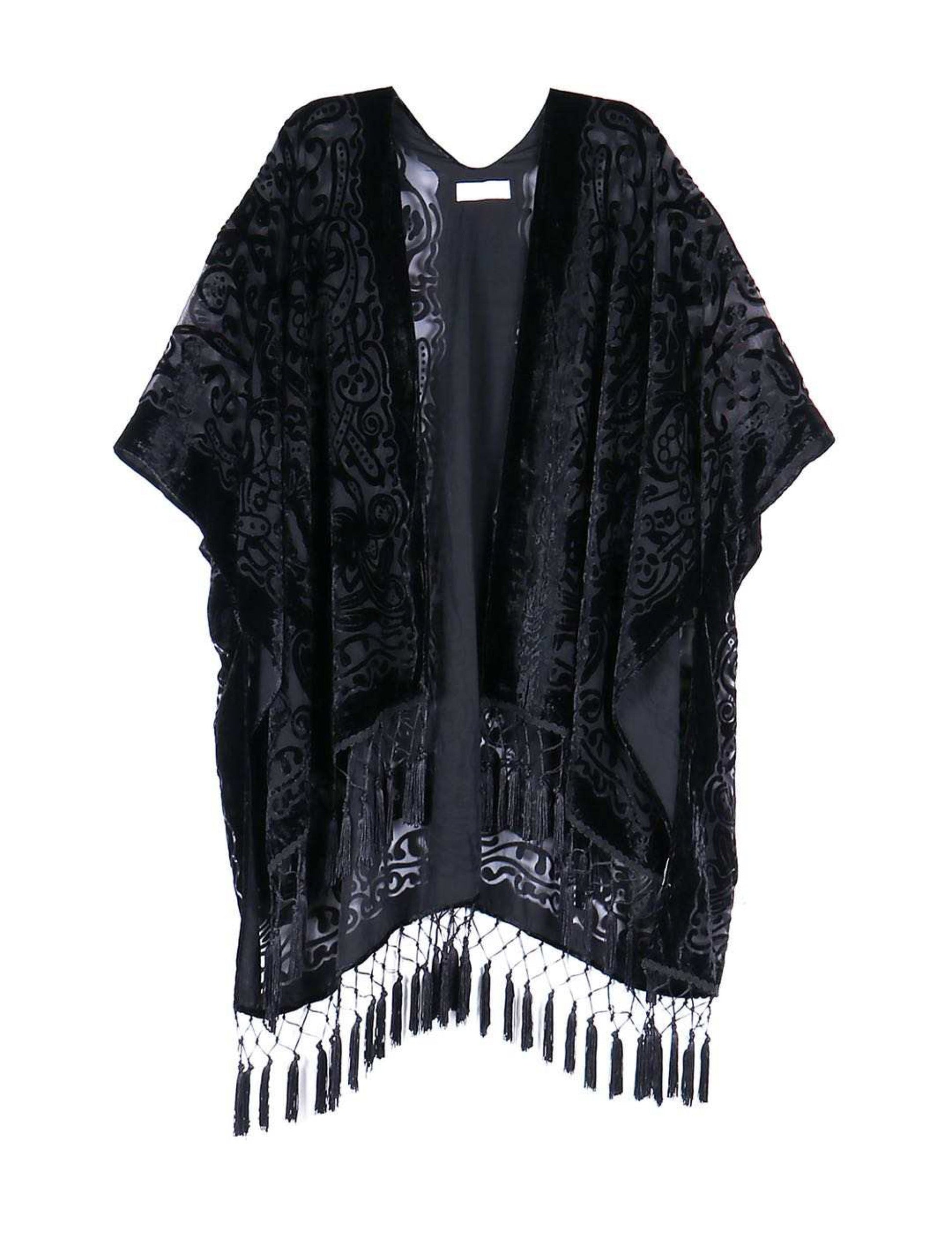 Elegant Boho Burnout Kimono-28