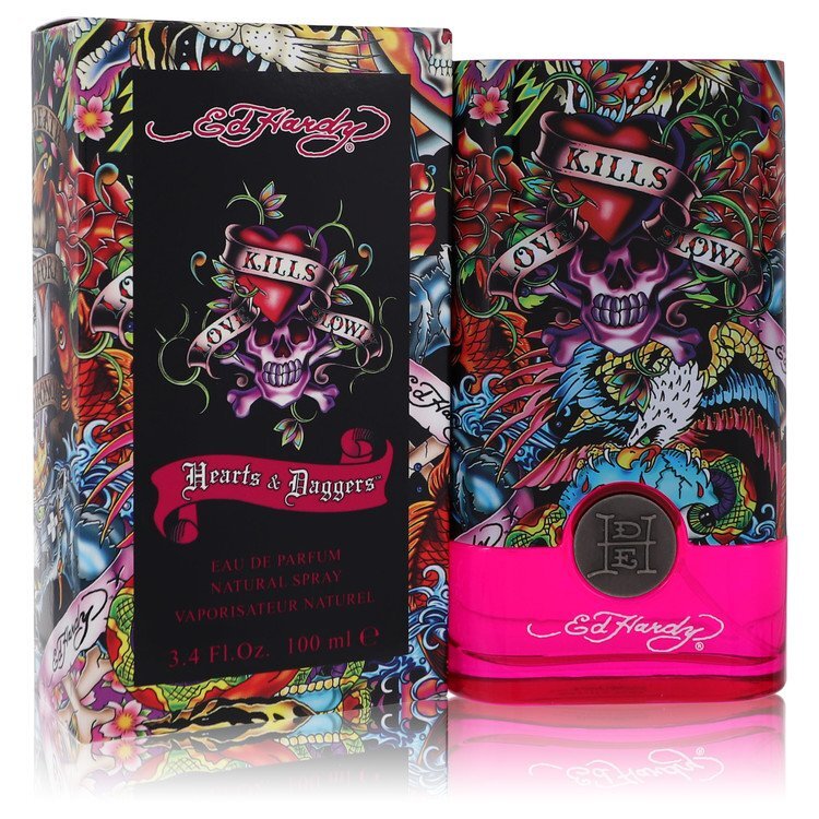 Ed Hardy Hearts & Daggers by Christian Audigier Eau De Parfum Spray 3.4 oz (Women) - Scarvesnthangs