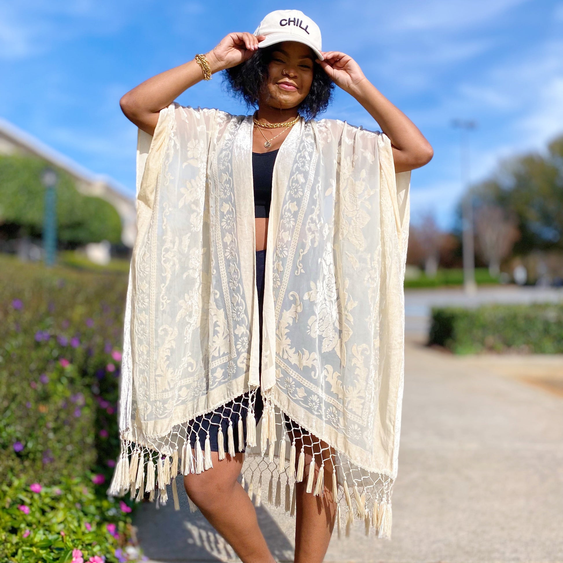 Elegant Boho Burnout Kimono-4