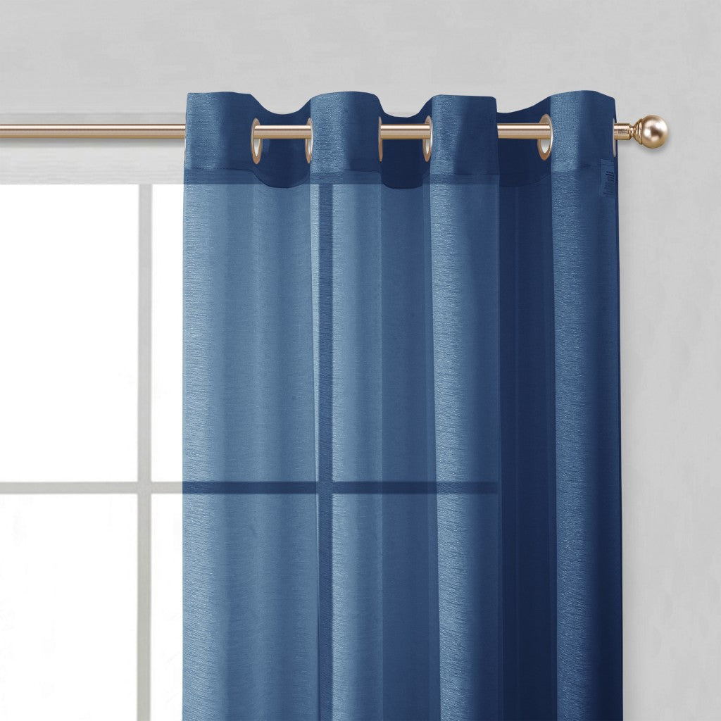 Set of Two 84"  Blue Solid Modern Window Panels - Scarvesnthangs
