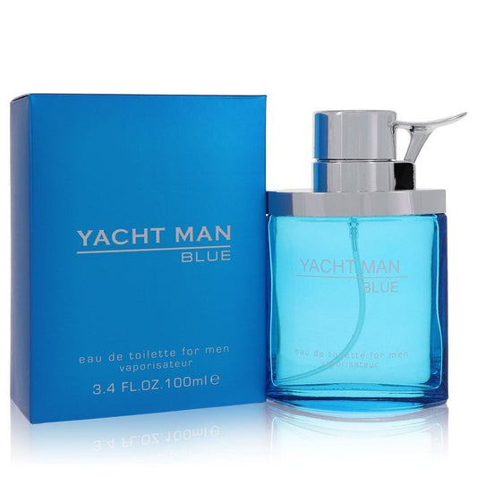 Yacht Man Blue by Myrurgia Eau De Toilette Spray 3.4 oz (Men) - Scarvesnthangs