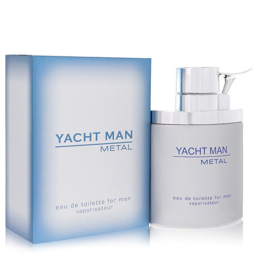 Yacht Man Metal by Myrurgia Eau De Toilette Spray 3.4 oz (Men) - Scarvesnthangs