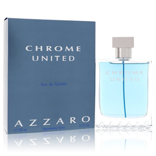 Chrome United by Azzaro Eau De Toilette Spray 3.4 oz (Men) - Scarvesnthangs