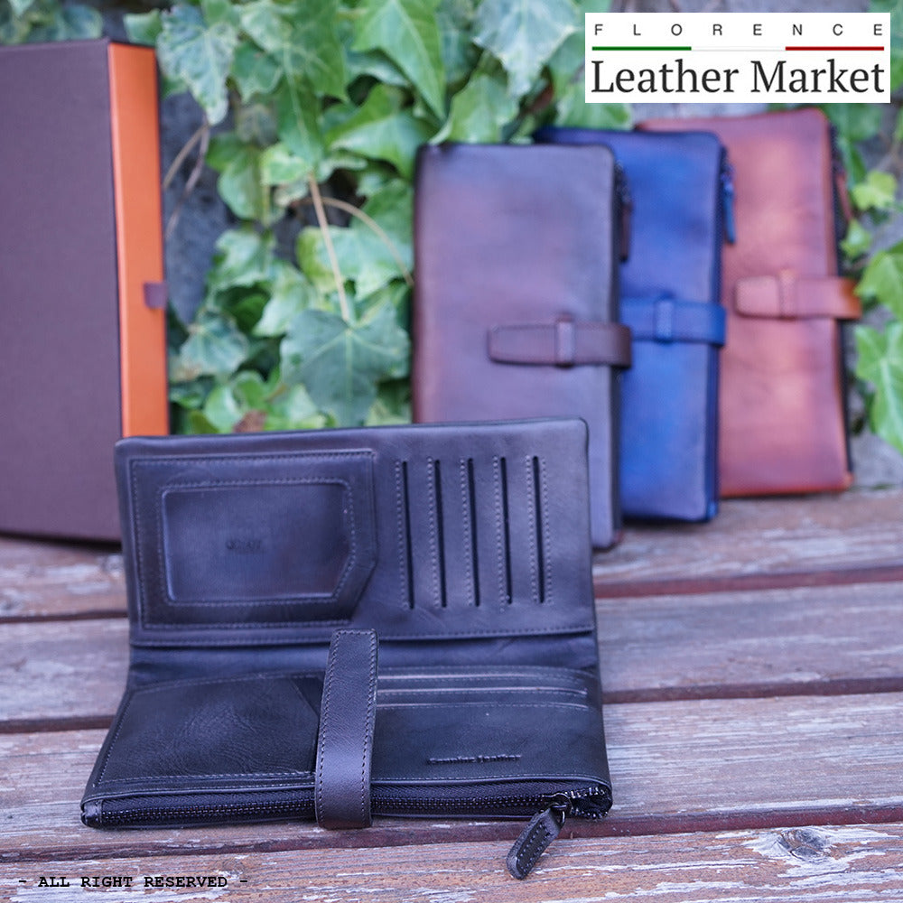 Wallet Agostino in vintage leather - Scarvesnthangs
