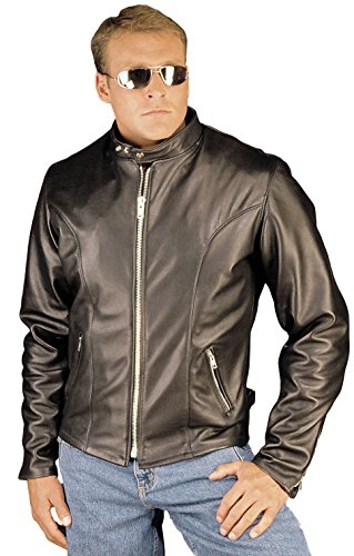 REED Men's Leather Motorcycle Coat Made in USA - Scarvesnthangs