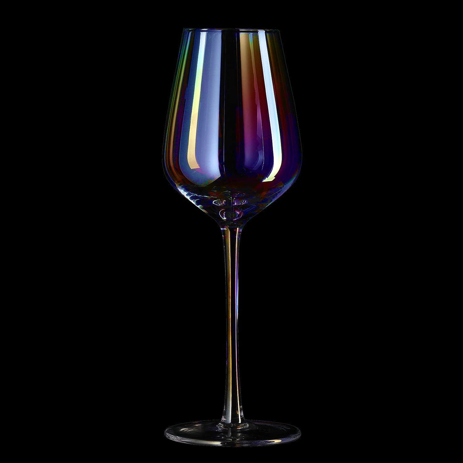 Iridescent Luster Large Radiance Wine Glasses - White Pearl Whimsy and Nostalgia Large Red Wine or White Wine Glass In An Elegant Gift Box-6