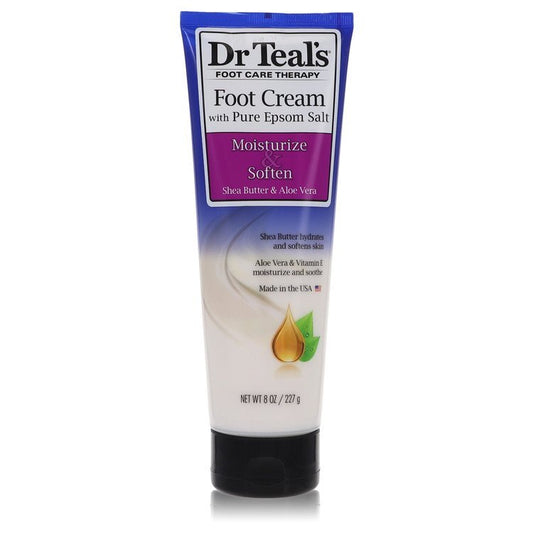 Dr Teal's Pure Epsom Salt Foot Cream by Dr Teal's Pure Epsom Salt Foot Cream with Shea Butter & Aloe Vera & Vitamin E 8 oz (Women) - Scarvesnthangs
