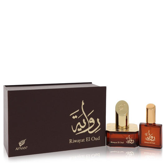 Riwayat El Oud by Afnan Eau De Parfum Spray + Free .67 oz Travel EDP Spray 1.7 oz (Women) - Scarvesnthangs