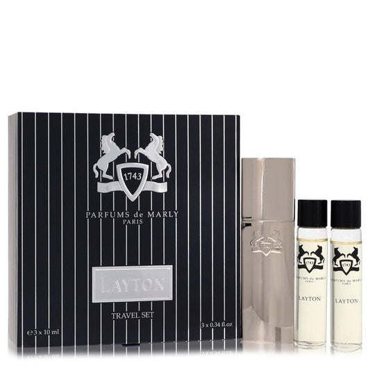 Layton Royal Essence by Parfums De Marly Three Eau De Parfum Sprays Travel Set 3 x .34 oz (Men) - Scarvesnthangs