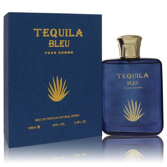 Tequila Pour Homme Bleu by Tequila Perfumes Eau De Parfum Spray 3.3 oz (Men) - Scarvesnthangs