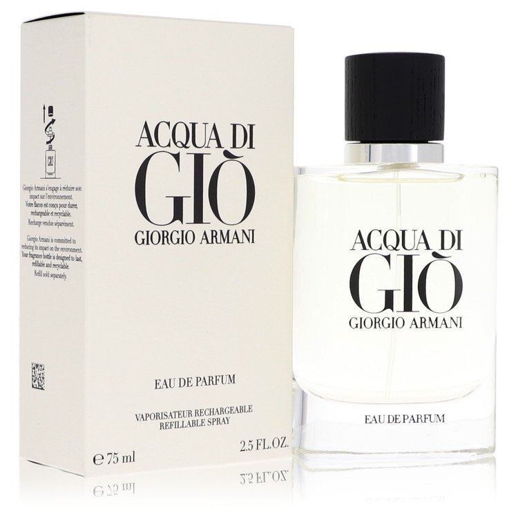 Acqua Di Gio by Giorgio Armani Eau De Parfum Refillable Spray 2.5 oz (Men) - Scarvesnthangs