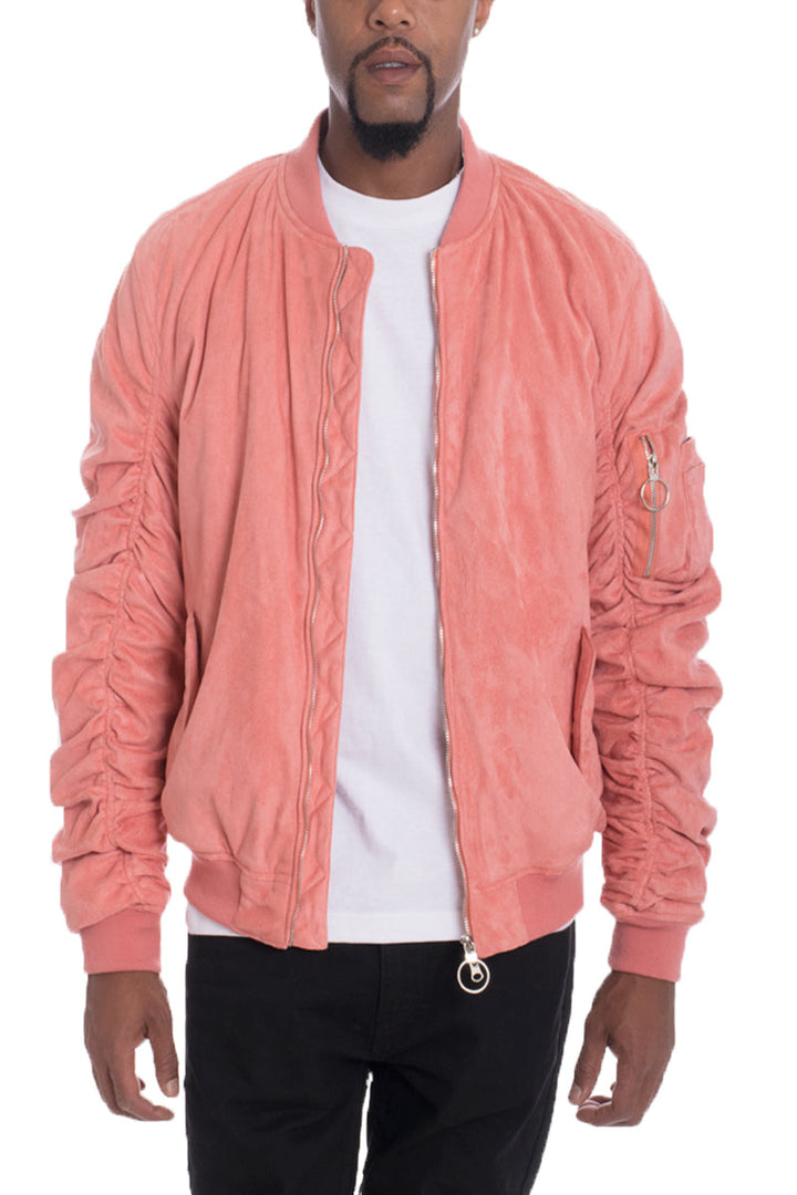 Faux Suede Tagged Bomber-5