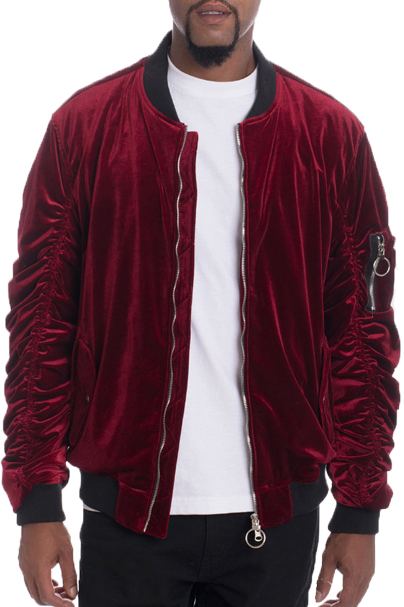 Velour Bomber Jacket - Scarvesnthangs