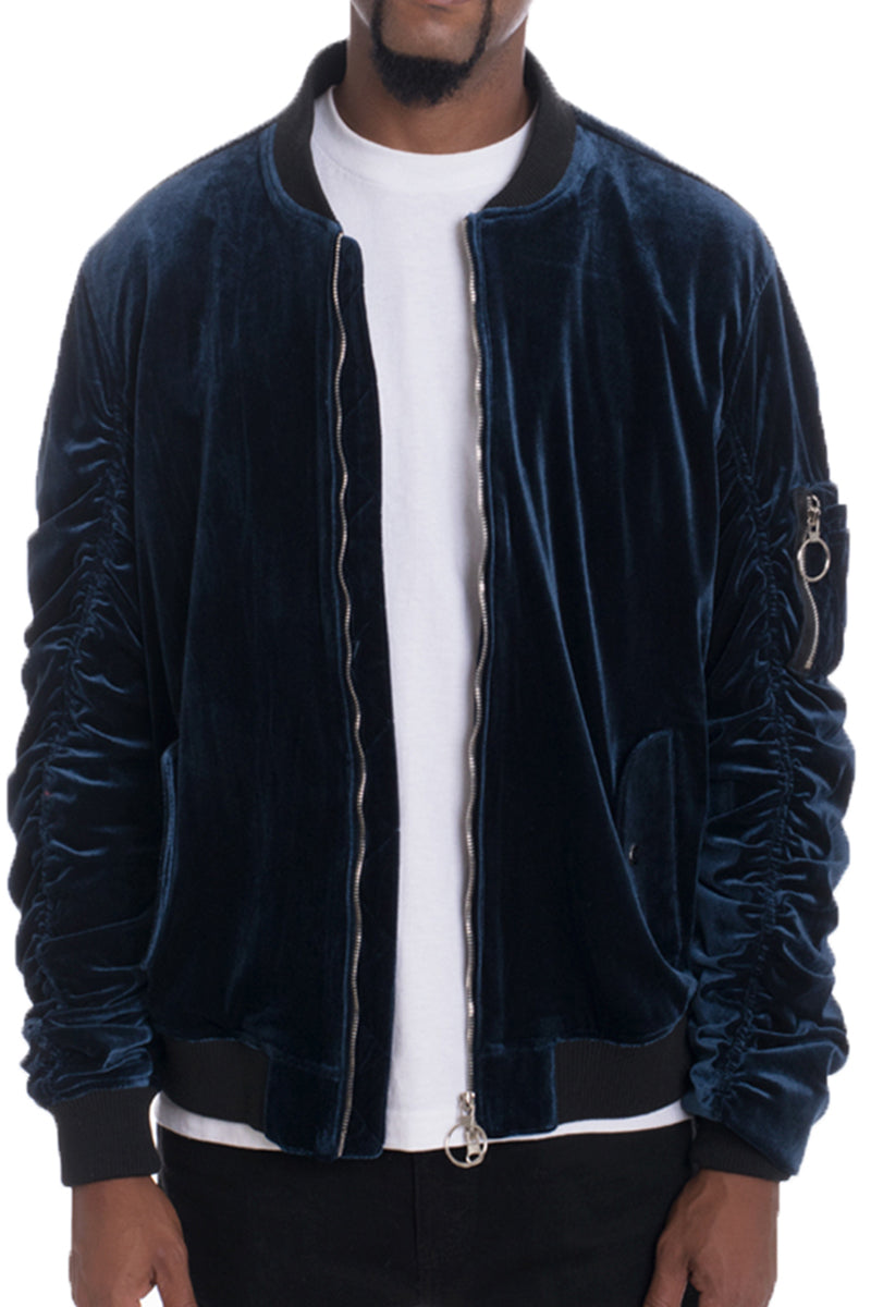 Velour Bomber Jacket - Scarvesnthangs