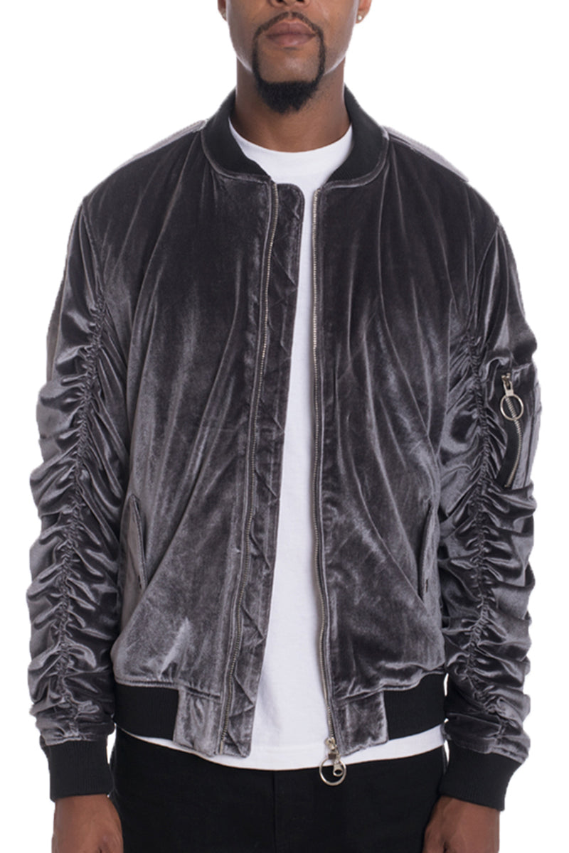 Velour Bomber Jacket - Scarvesnthangs