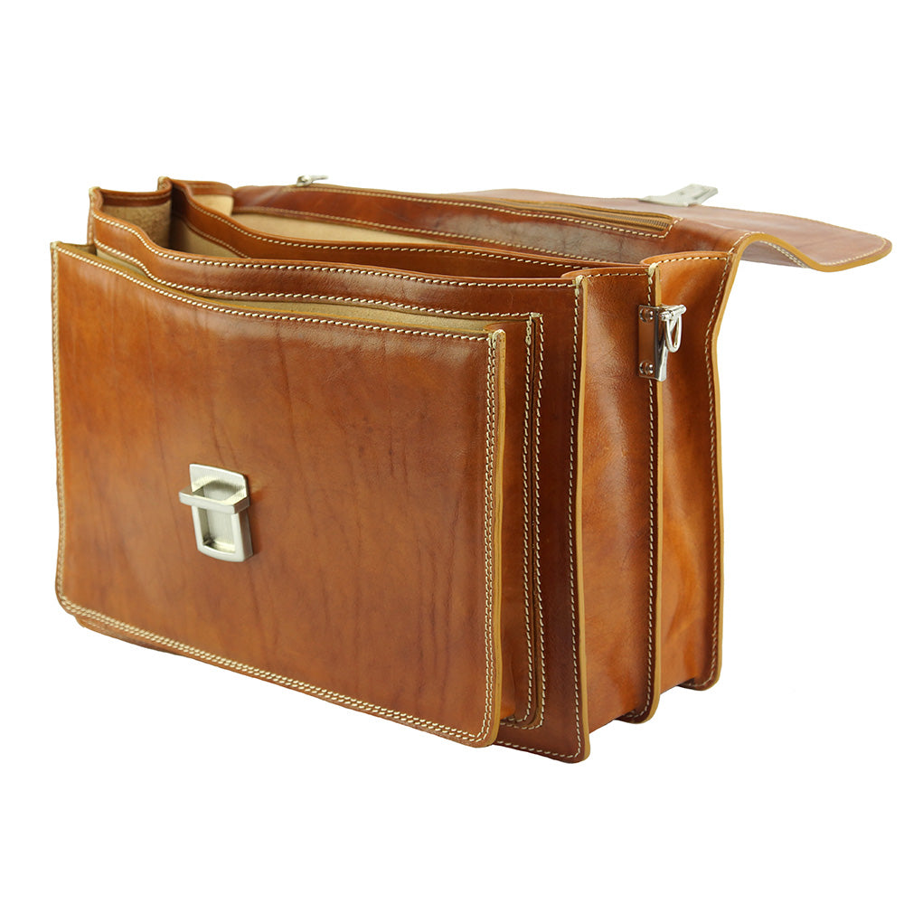 Dalmazio Leather Briefcase - Scarvesnthangs