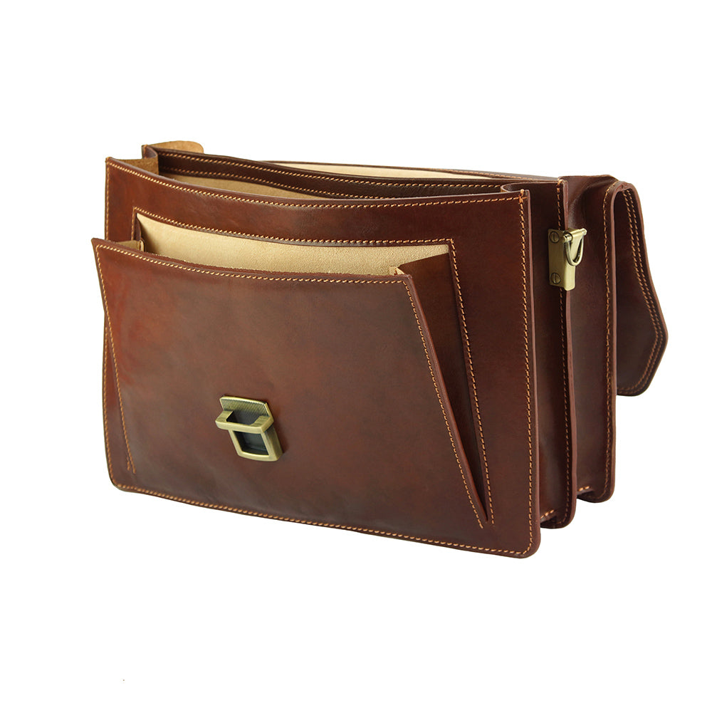 Sergio leather Mini briefcase - Scarvesnthangs