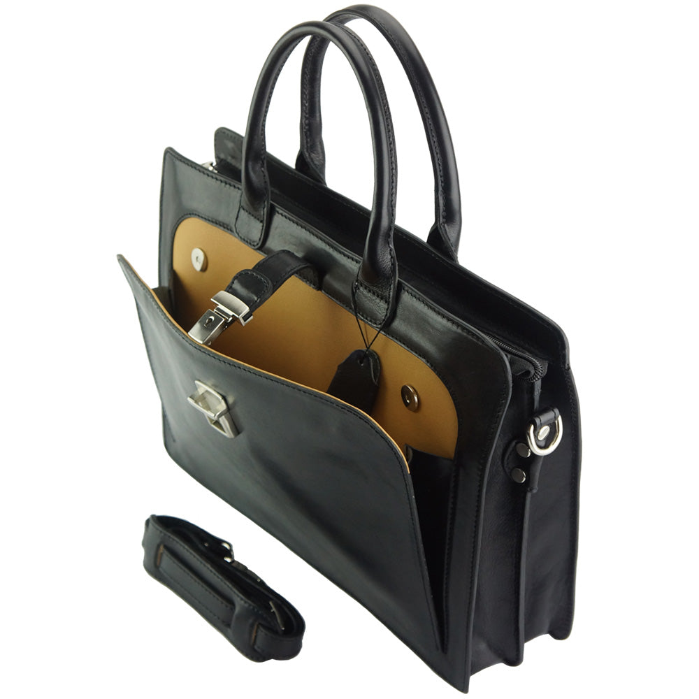 Giacinto leather business bag - Scarvesnthangs