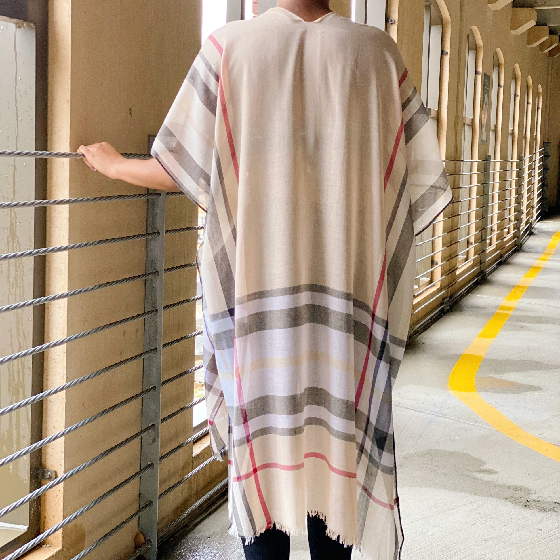 Classy Plaid Kimono-2