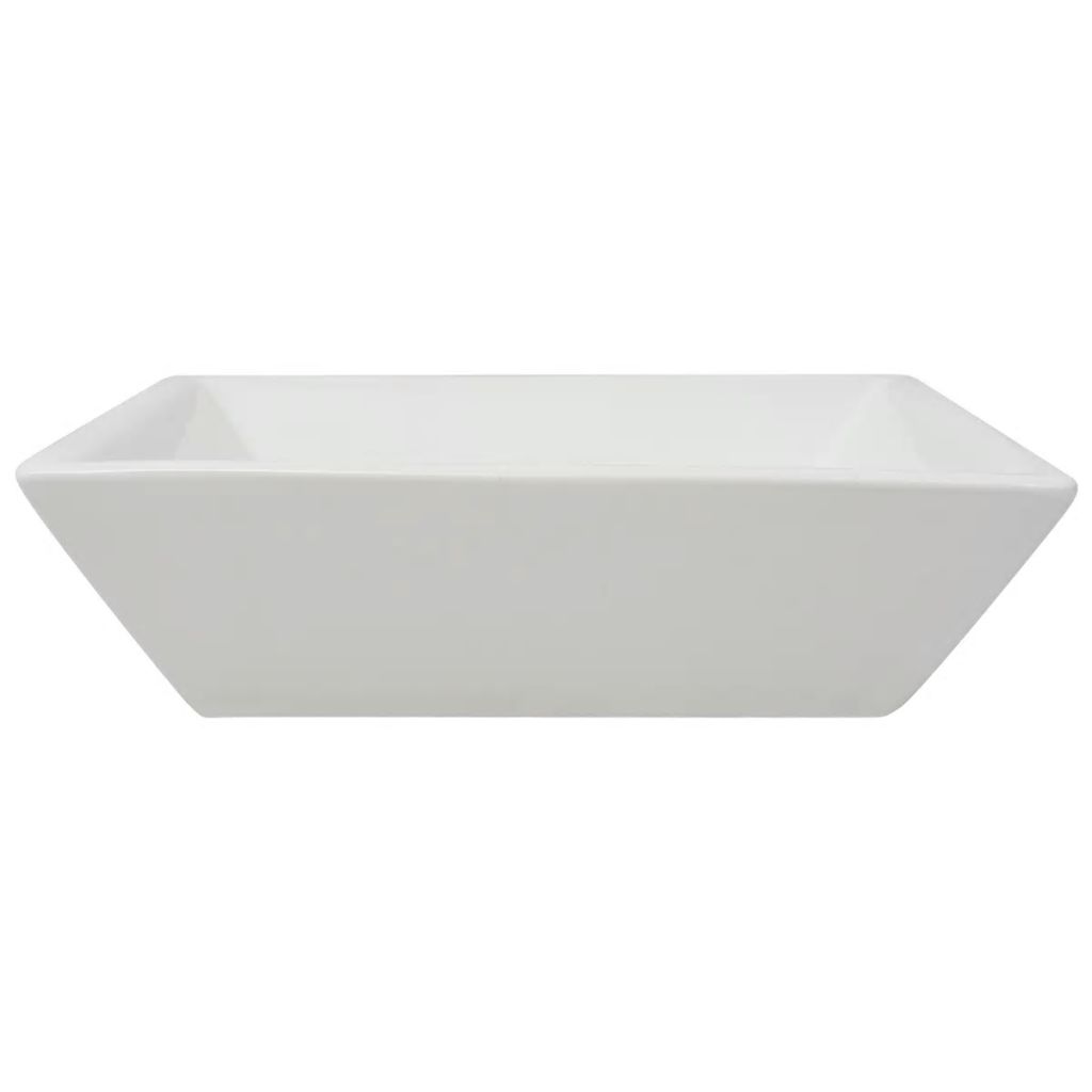 vidaXL Basin Square Ceramic White 16.3"x16.3"x4.7"-3