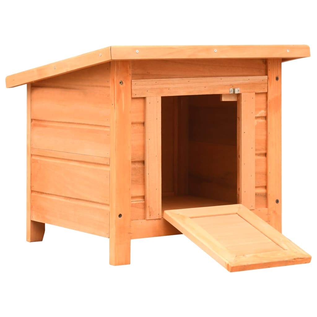 vidaXL Cat House Solid Pine & Fir Wood 19.7"x18.1"x17.1" - Scarvesnthangs