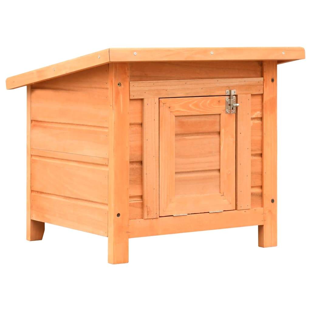 vidaXL Cat House Solid Pine & Fir Wood 19.7"x18.1"x17.1" - Scarvesnthangs