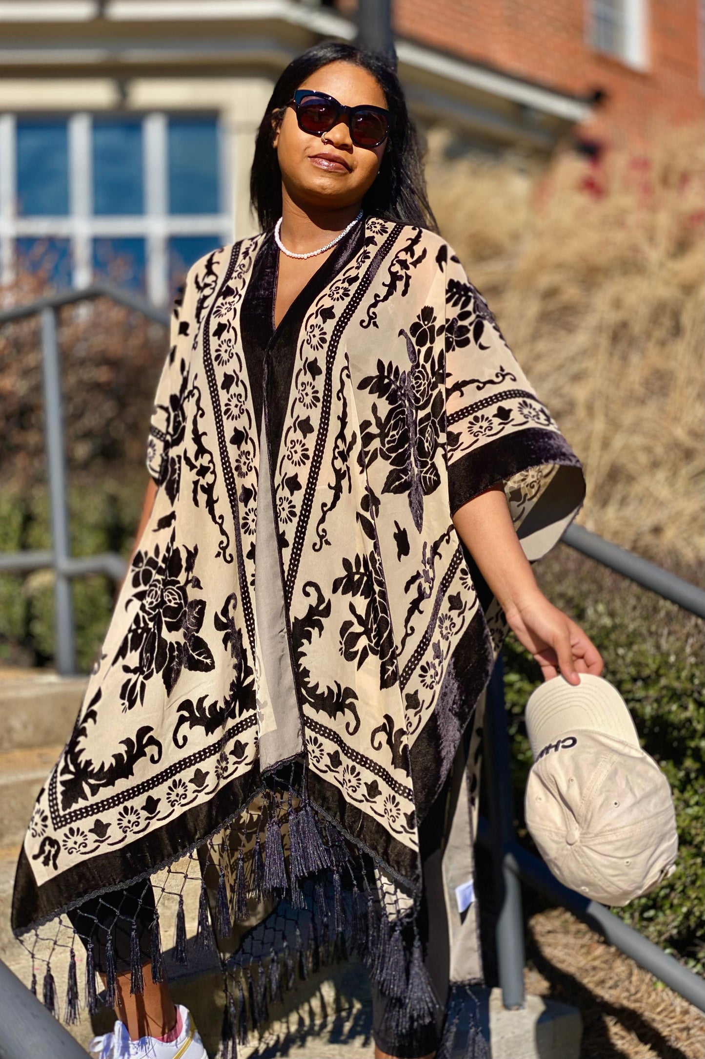 Elegant Boho Burnout Kimono-1