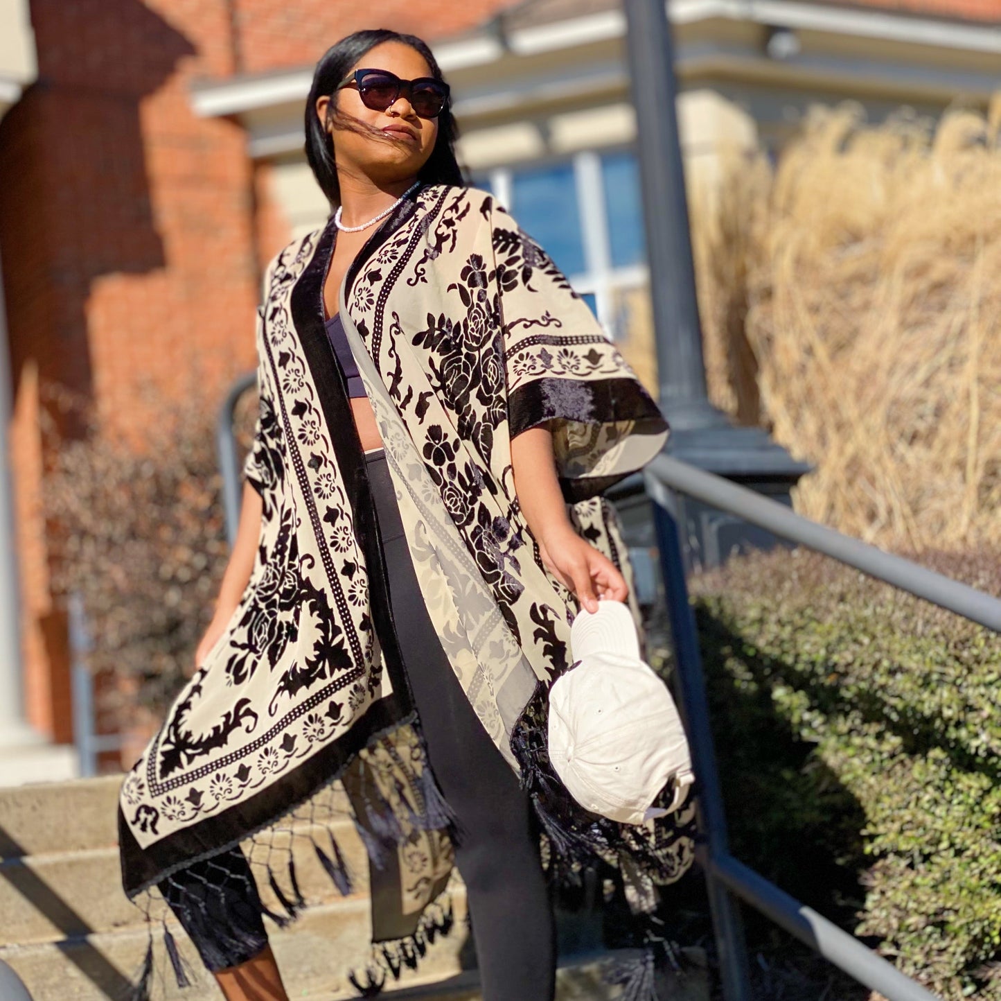 Elegant Boho Burnout Kimono-0