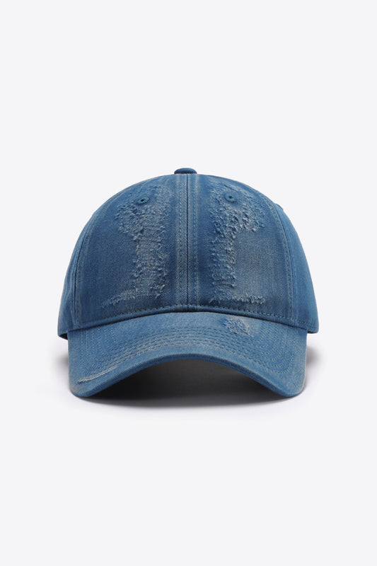 Distressed Adjustable Baseball Cap - Scarvesnthangs