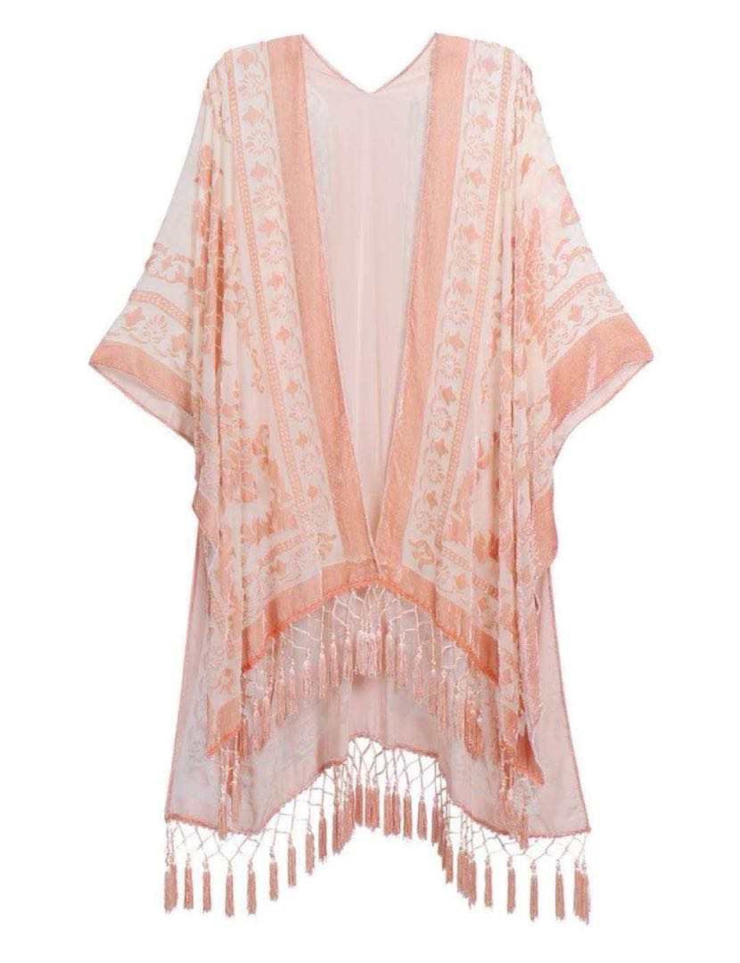 Elegant Boho Burnout Kimono-24