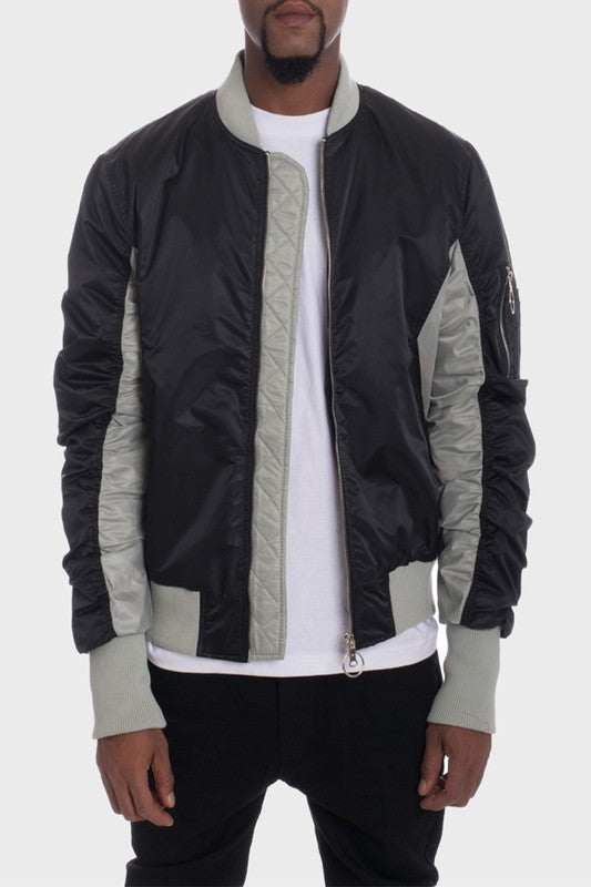 Two Tone Bomber Jacket - Scarvesnthangs