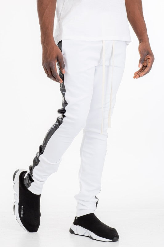 Leather Tape Track Pants - Scarvesnthangs