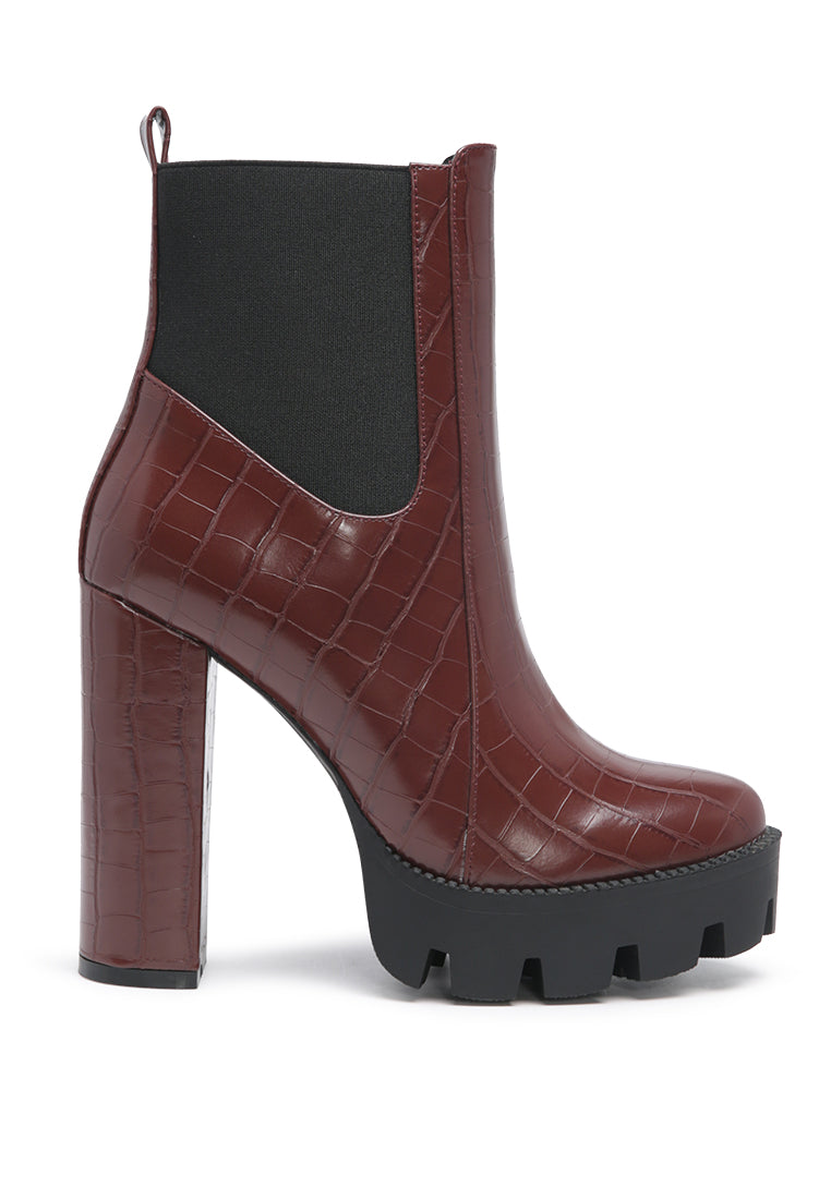 beatriz croc print block heel ankle boots-0