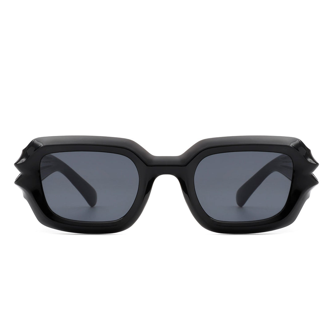 Prismite - Square Geometric Retro Irregular Thick Frame Fashion Sunglasses-3