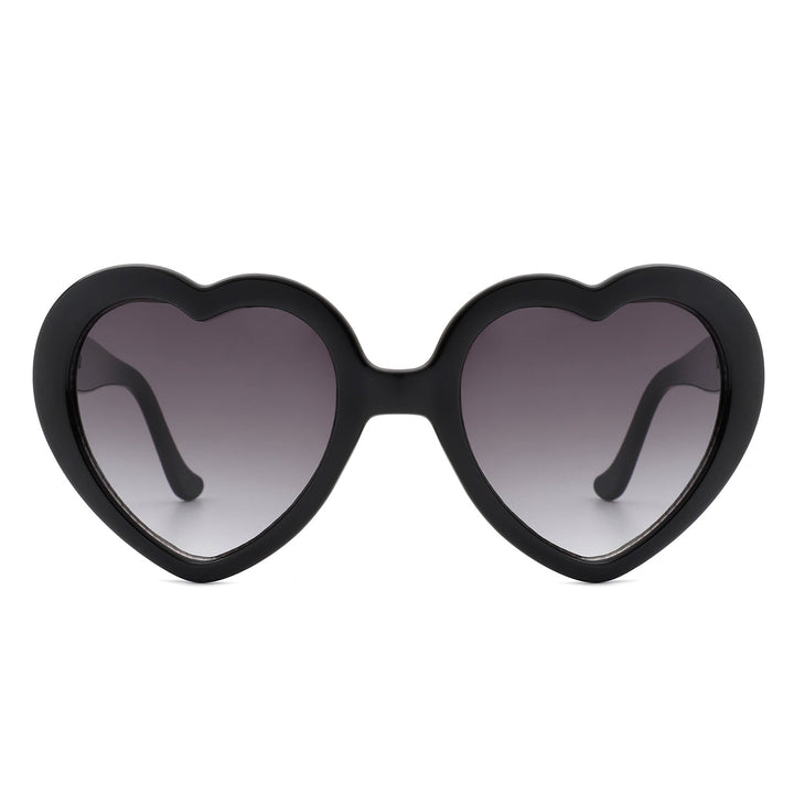 Glowlily - Playful Mod Clout Women Heart Shape Fashion Sunglasses-3