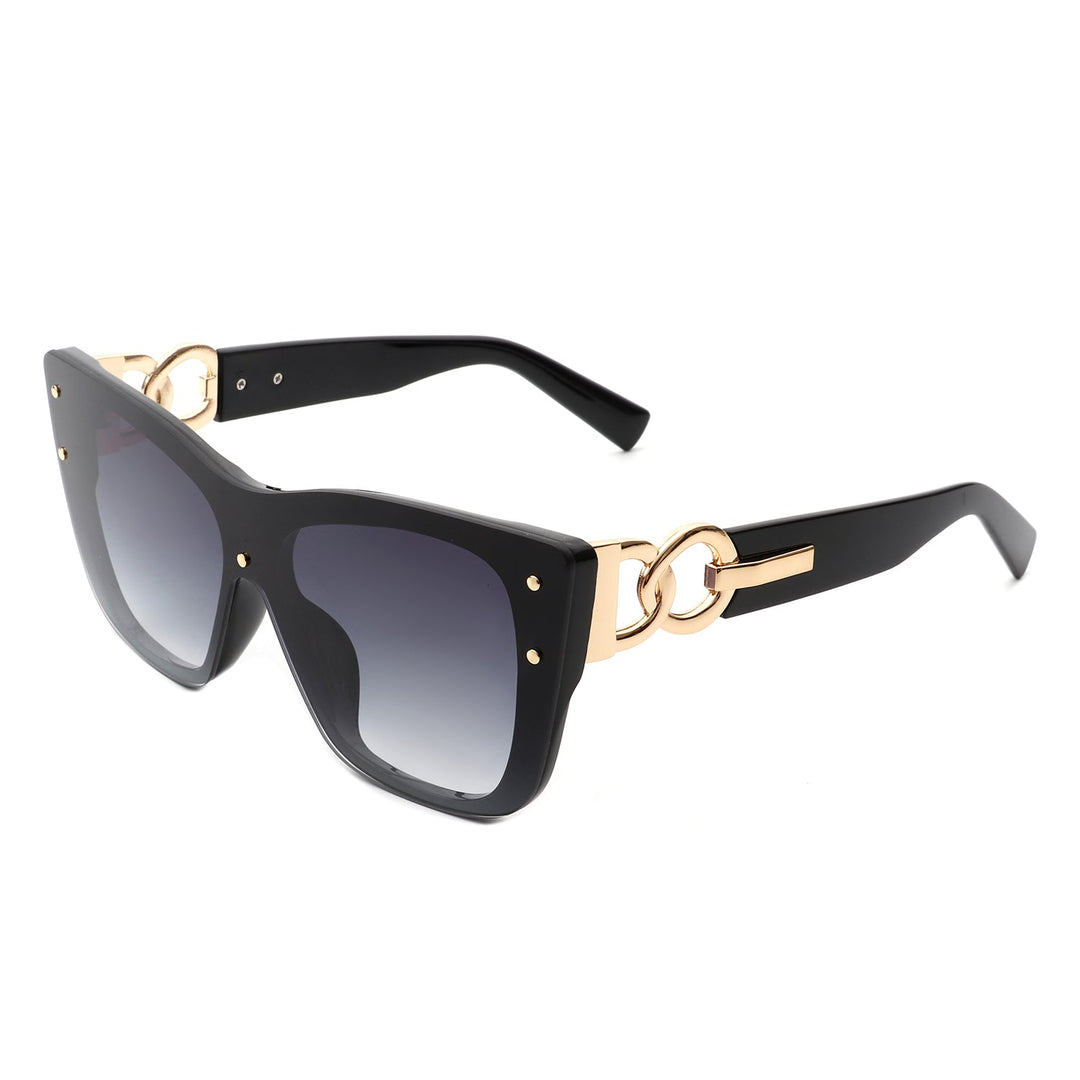 Windborn - Women Retro Square Tinted Cat Eye Fashion Sunglasses-2