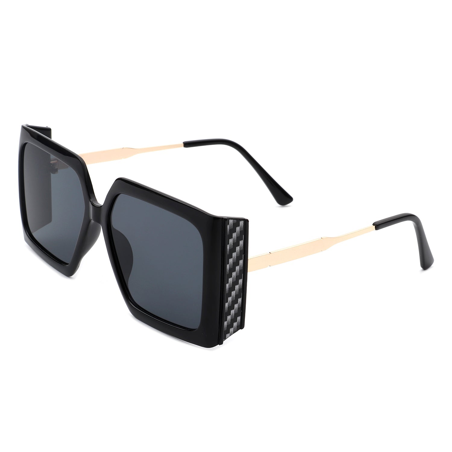 Yellowra - Women Oversize Retro Square Large Fashion Sunglasses-2