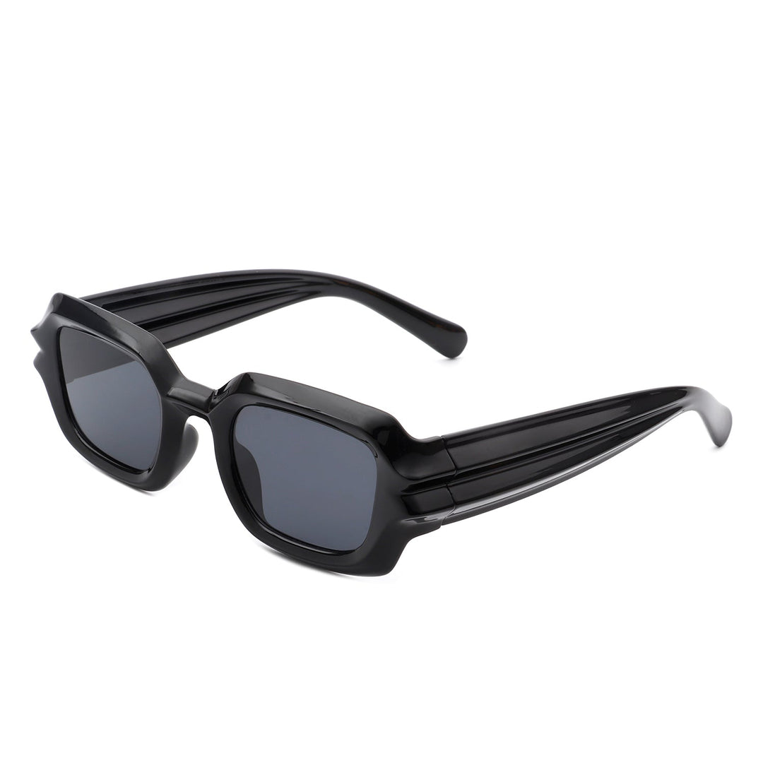 Prismite - Square Geometric Retro Irregular Thick Frame Fashion Sunglasses-2