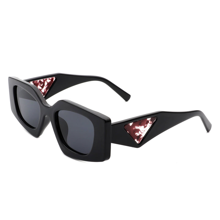 Oceanova - Square Retro Geometric Fashion Sunglasses-2