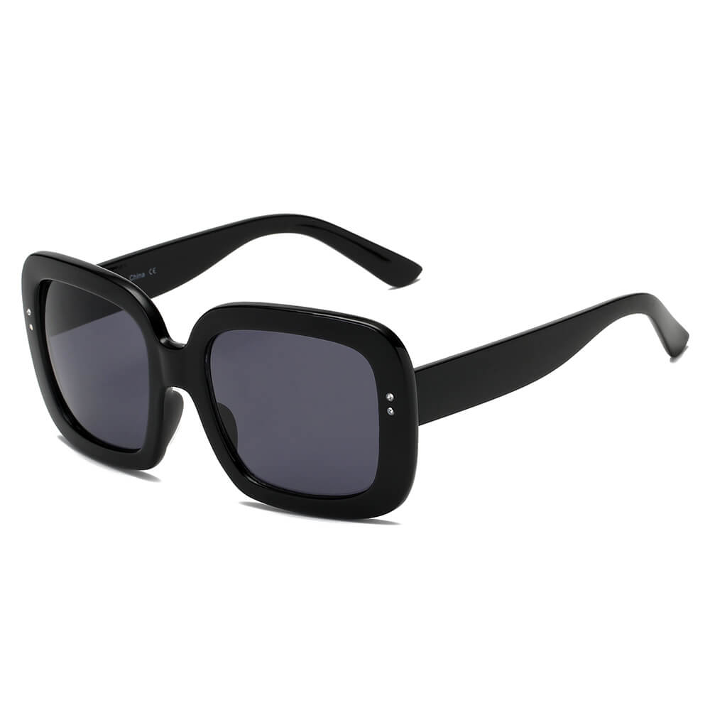 CLEMSON | Women Retro Trendy Vintage Bold Square Oversize Sunglasses - Scarvesnthangs