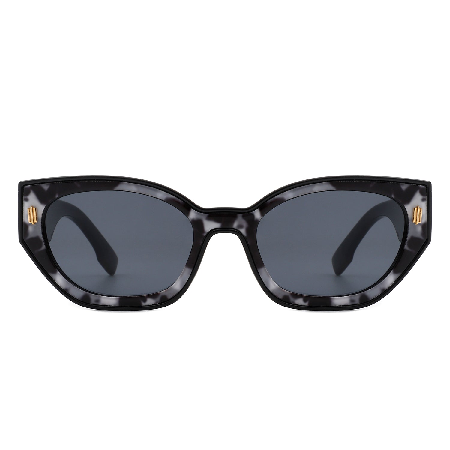 Dawnmist - Geometric Retro Round Irregular Narrow Cat Eye Sunglasses-7