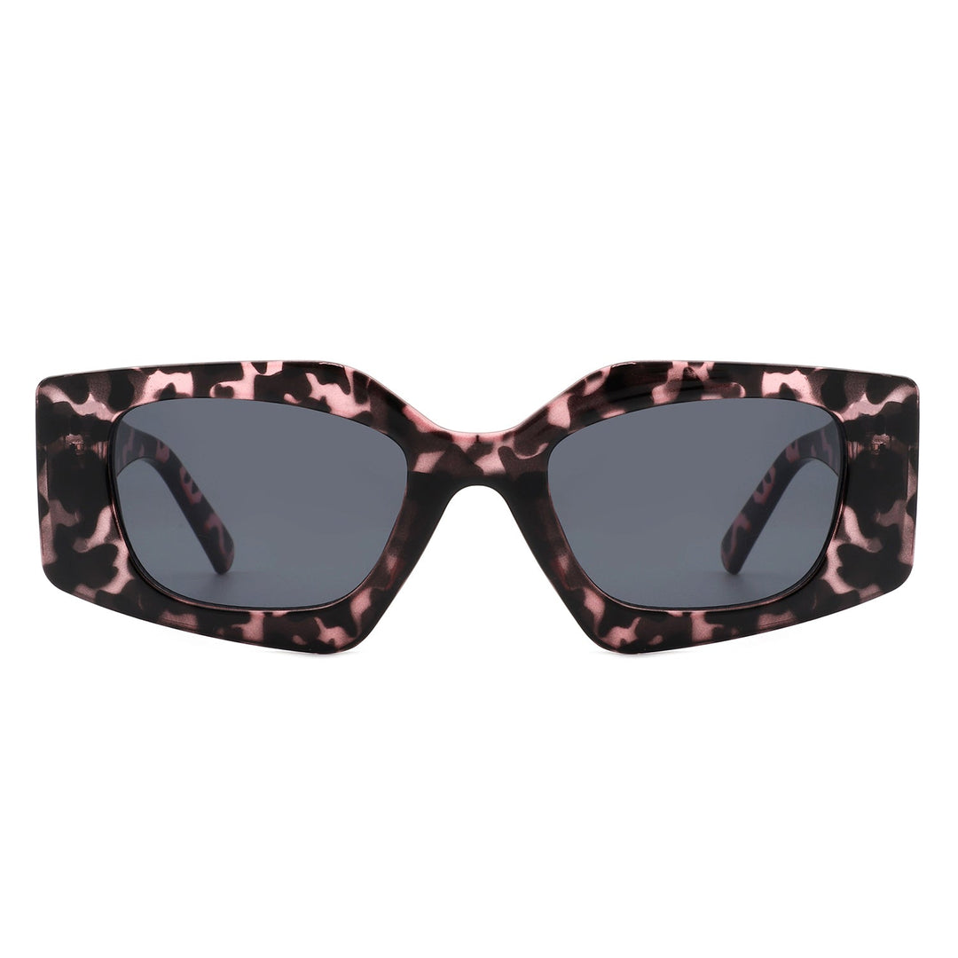 Oceanova - Square Retro Geometric Fashion Sunglasses-1