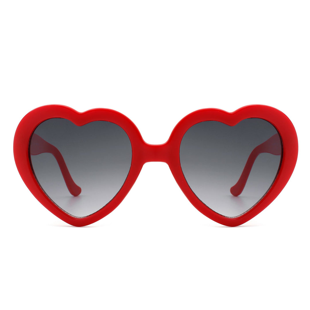 Glowlily - Playful Mod Clout Women Heart Shape Fashion Sunglasses-4