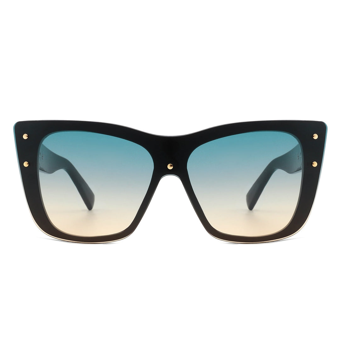 Windborn - Women Retro Square Tinted Cat Eye Fashion Sunglasses-5