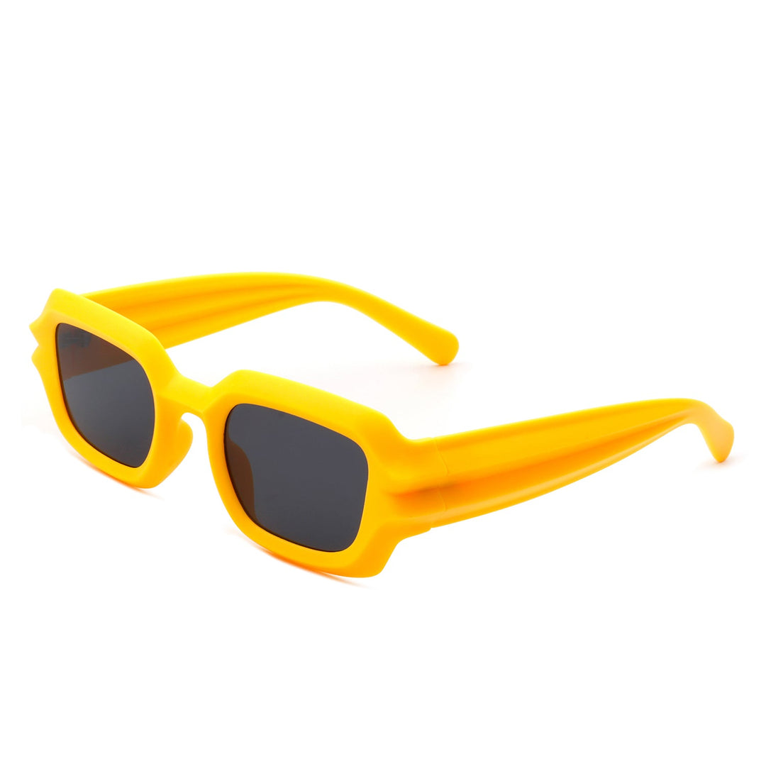 Prismite - Square Geometric Retro Irregular Thick Frame Fashion Sunglasses-6