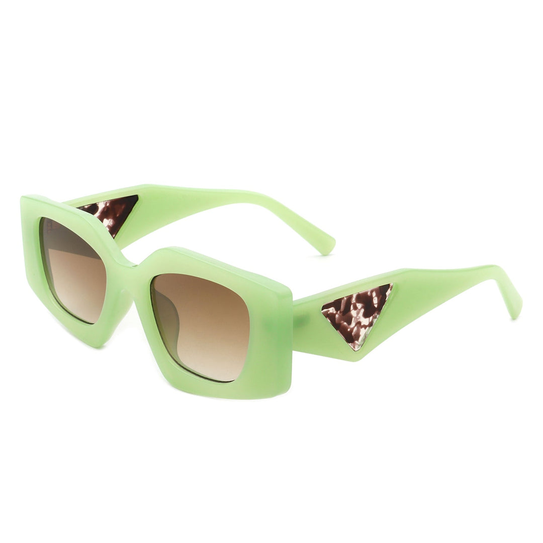 Oceanova - Square Retro Geometric Fashion Sunglasses-5