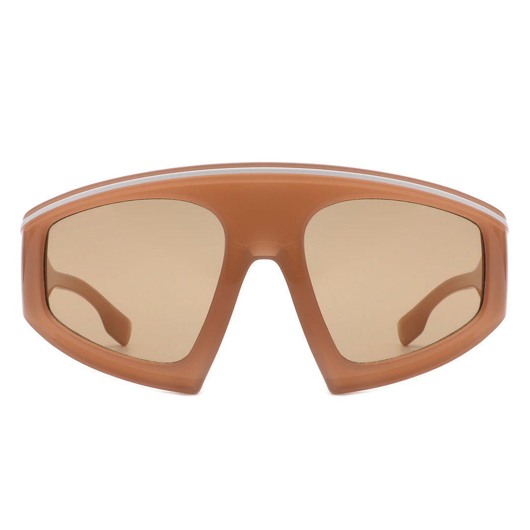 Bramble - Oversize Futuristic Square Women Fashion Sunglasses-6
