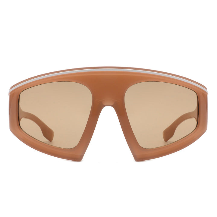 Bramble - Oversize Futuristic Square Women Fashion Sunglasses-6