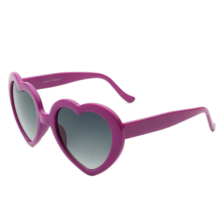 Glowlily - Playful Mod Clout Women Heart Shape Fashion Sunglasses-7